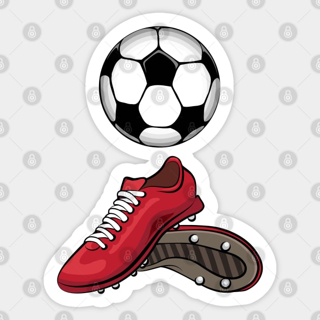 Boots and ball Sticker by devaleta